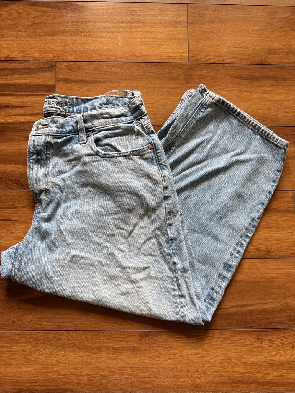 American Eagle Barrel Jeans 12 Short